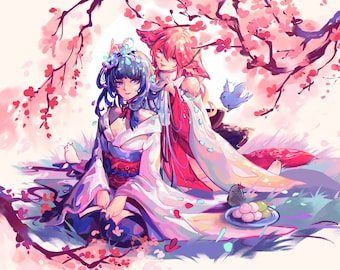 Genshin Impact Yae Miko and Ei Poster Print