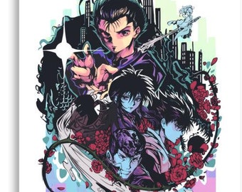 Yu Yu Hakusho Retro Art Poster Print