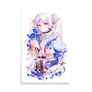 Póster impreso de Sousou no Frieren (Frieren: Más allá del final del viaje) - Flores para el funeral imagen 3