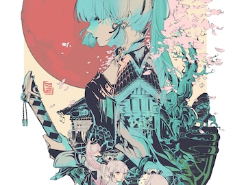 Genshin Impact Kamisato Ayaka Komore Teahouse Poster Print