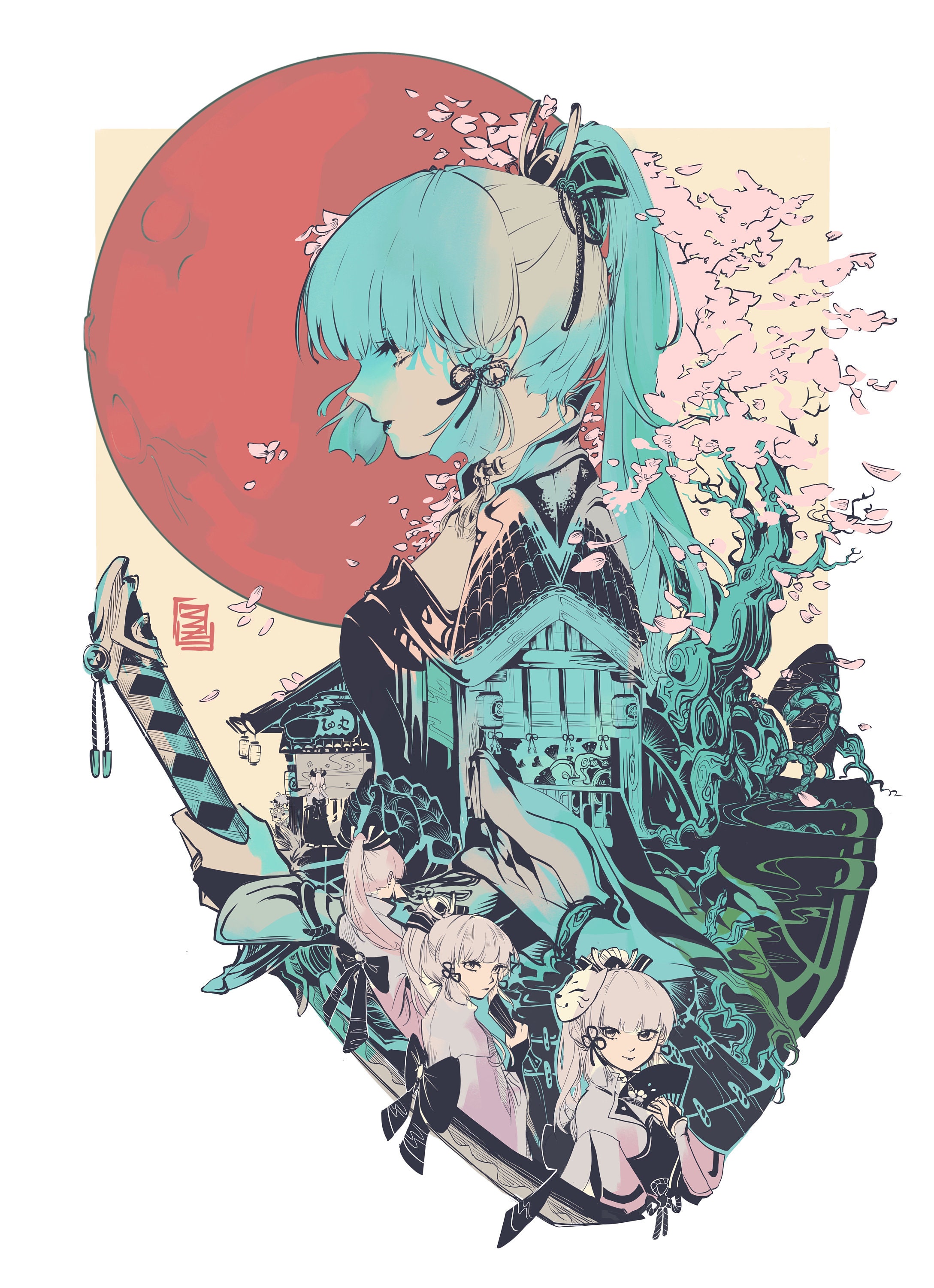 Genshin Impact Kamisato Ayaka Komore Teahouse Poster Print - Etsy