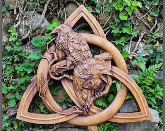 Handgemachte Resin Bastel krähe auf Magischem Knoten Resin Ornament Garten ornament