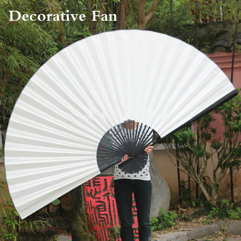 Giant Bamboo Folding Wall Hanging Fan Wall Mount Oversized Etsy