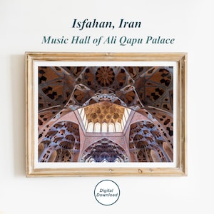 Ali Qapu Palace Poster, Isfahan Photo, Iranian Art, Iran Poster, Travel Poster, Iranian Wall Art, Persian Art, Architecture Print, Art Print