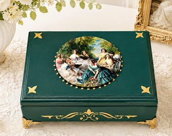 Jewelry Organizer, Custom Name Keepsake Box, Wooden Memory Box, Decoupage Box, Teenage Girls Gift,  Trinket Box, Sewing Box