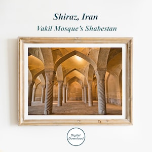 Vakil Mosque Photo, Shiraz Photo, Persian Art, Mosque Photo, Iran Poster, Islamic wall Art, Iranian Architecture Photo, Digital Poster Iran
