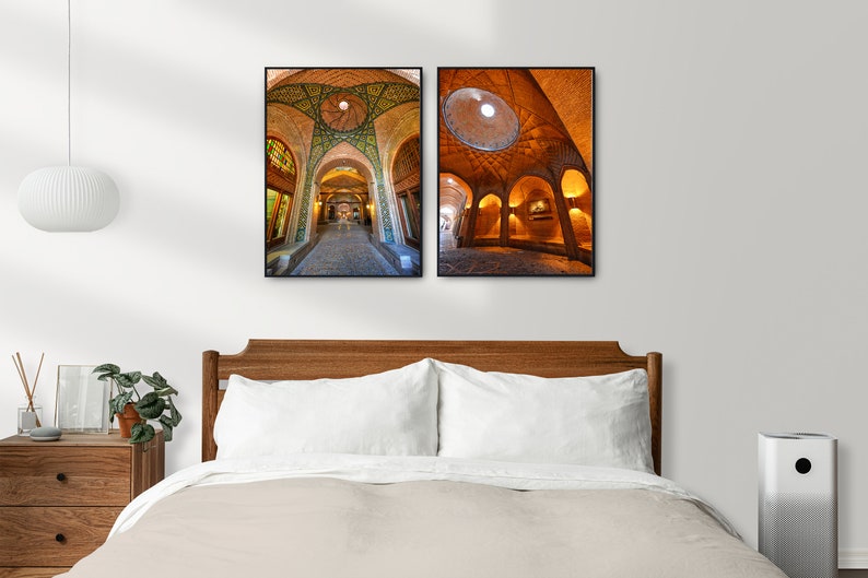 Set of 2 Persian architecture Photos of Sad Al Saltaneh Caravanserai in Qazvin, Iranian Photo Set, Iran Poster, Qazvin Photo, Iran Photo image 5