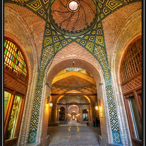 Set of 2 Persian architecture Photos of Sad Al Saltaneh Caravanserai in Qazvin, Iranian Photo Set, Iran Poster, Qazvin Photo, Iran Photo image 6