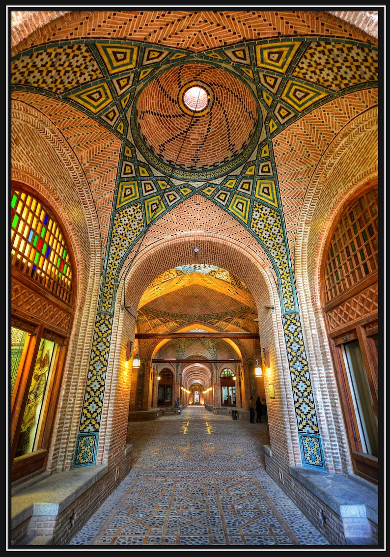 Set of 2 Persian architecture Photos of Sad Al Saltaneh Caravanserai in Qazvin, Iranian Photo Set, Iran Poster, Qazvin Photo, Iran Photo image 6