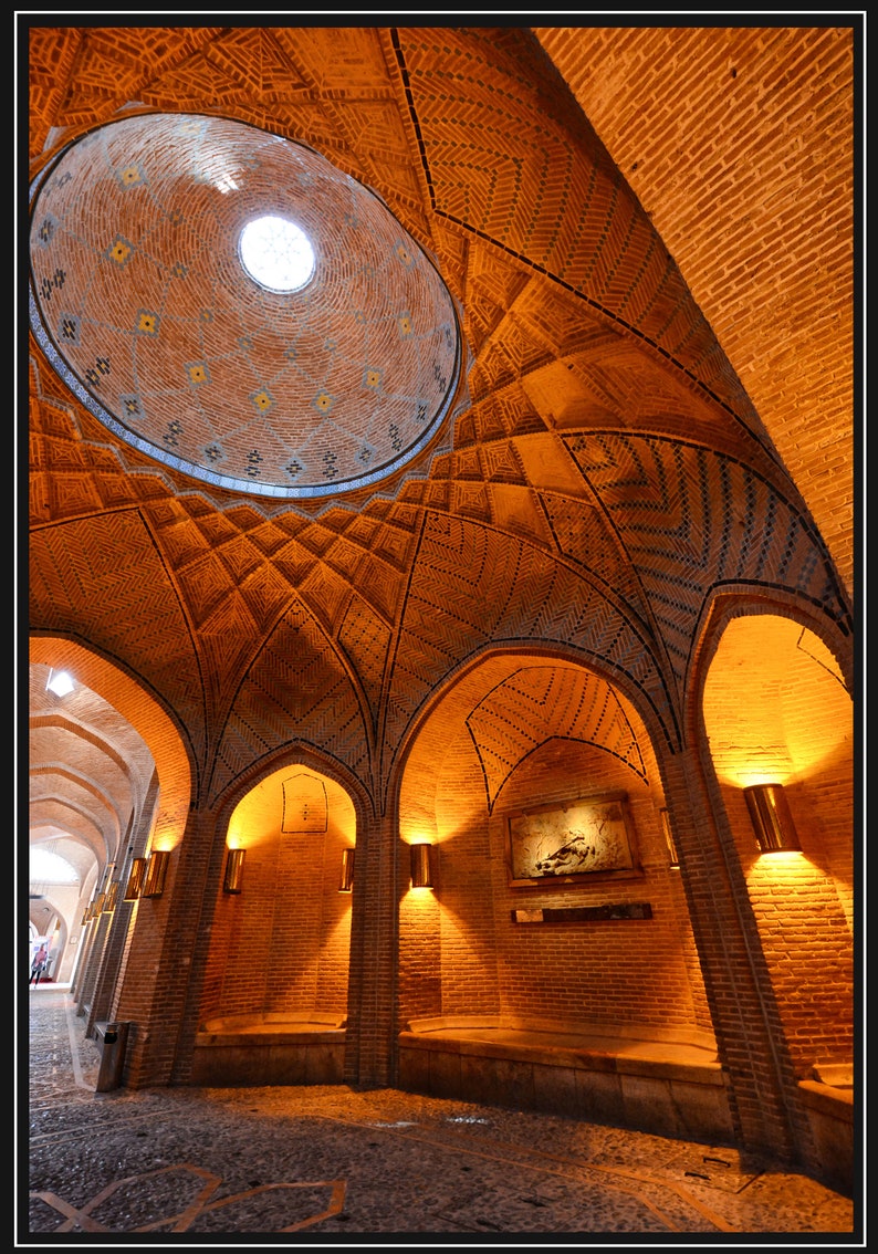 Set of 2 Persian architecture Photos of Sad Al Saltaneh Caravanserai in Qazvin, Iranian Photo Set, Iran Poster, Qazvin Photo, Iran Photo image 7