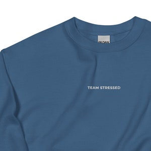 Team Stressed Sweatshirt, Stressed Crewneck, Mental Health Sweatshirt