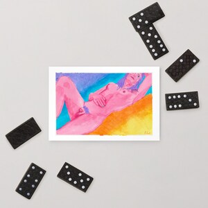 Colori della stampa arcobaleno - Doll Pink - Cartolina 4"x6"