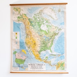 Mappa a scomparsa del Nord America degli anni '60