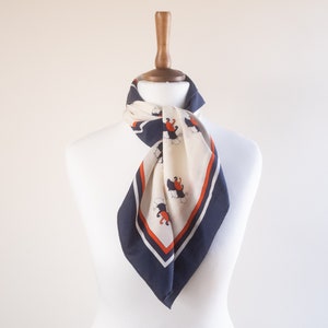 Vintage red white and blue umbrella scarf