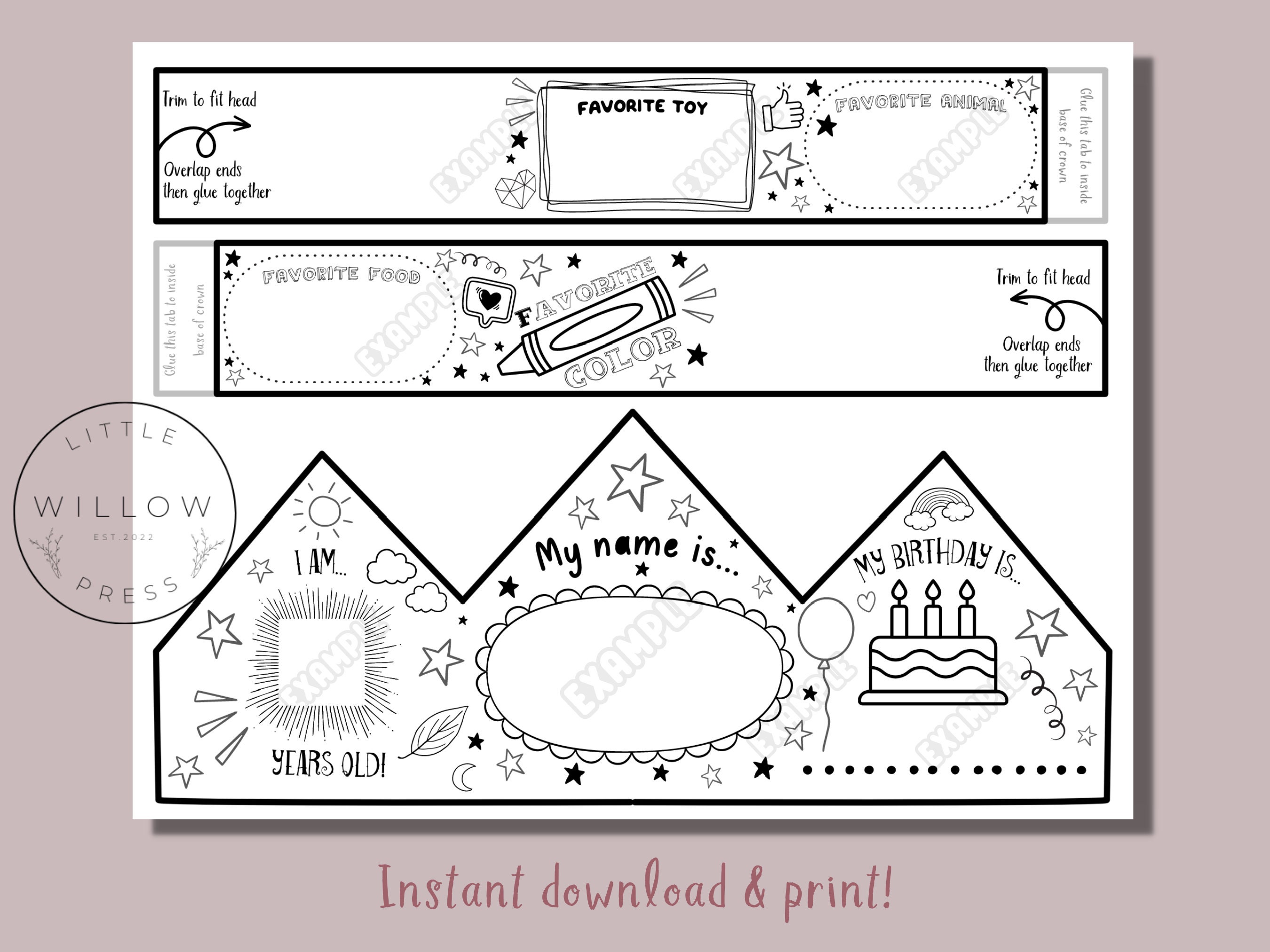 Printable Crown Template Preschool