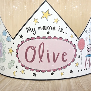 All About Me Printable Crown Activity for Kids - About Me Back to School - Camp -Party- Colouring Page - PDF Instant Download and Print