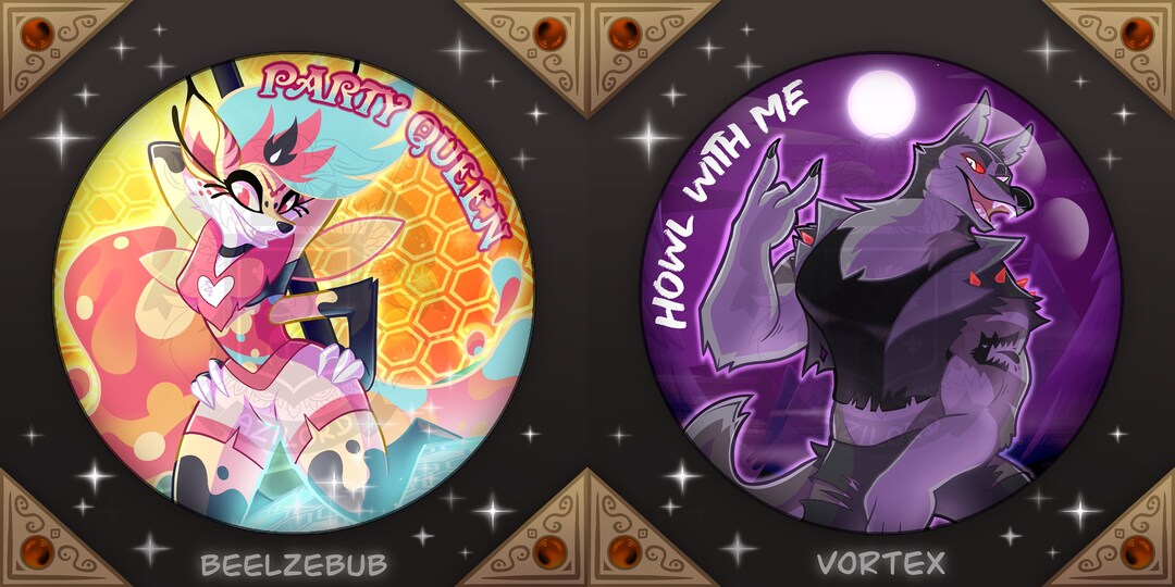 Beelzebub, Vortex - BIG BADGES / MAGNETS - Helluva Boss - Etsy