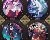 Helluva Boss: Loona, Stolas, Octavia, Paimon - BIG BADGES