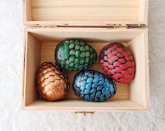 Huevos de dragón / decoración hecha a mano inspirada en la Casa del Dragón / Daemon y Rhaenyra Targaryen / GOT, HOTD