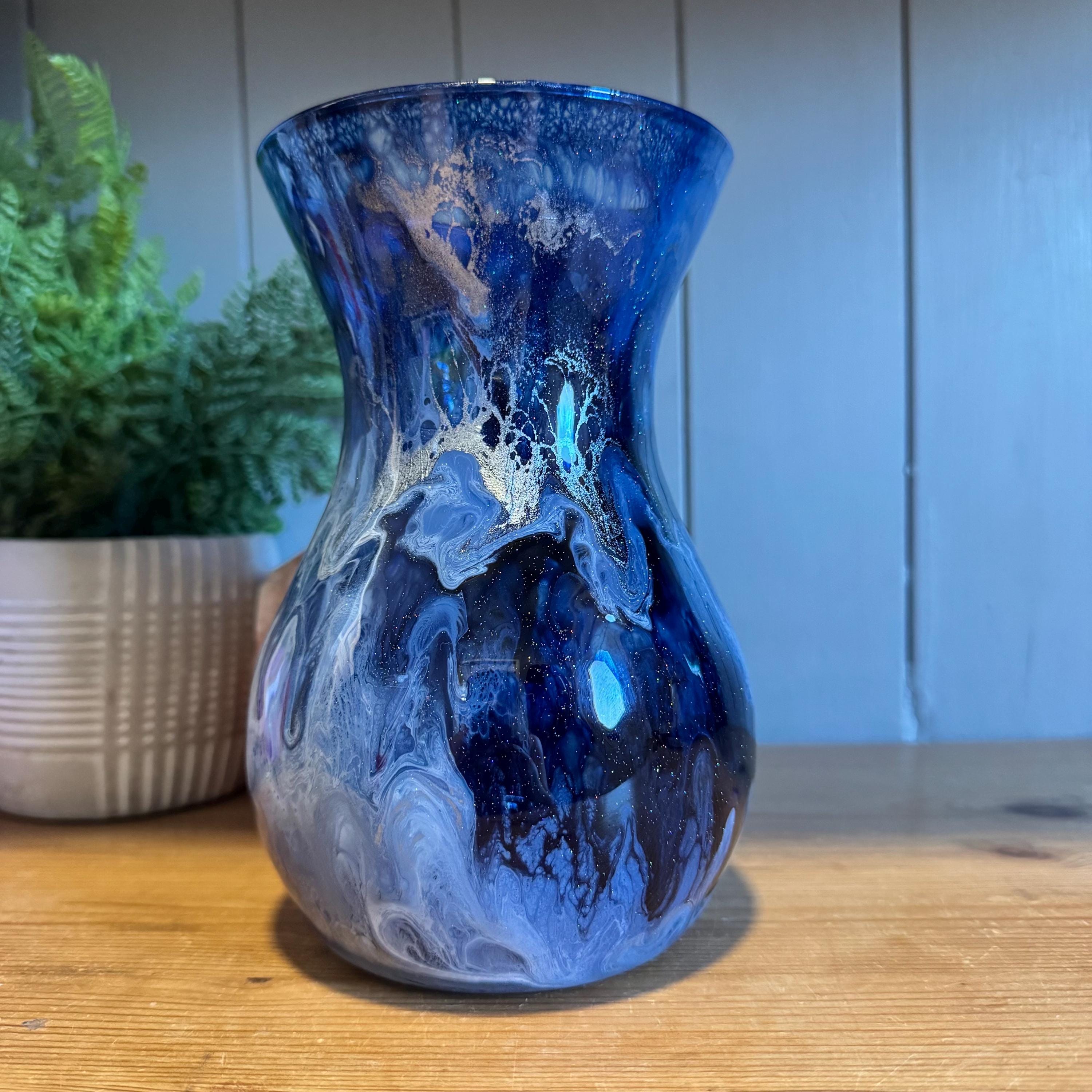 LEGRAS 2 VASES VERRE Soufflé Bleu émaillé FLEURS émail MONTJOYE No Daum 1900 Imgx2000 2215