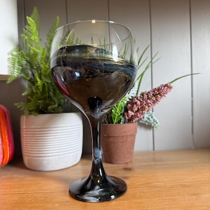 Hand Decorated Gin Glass: Black, Grey, Silver or Gold