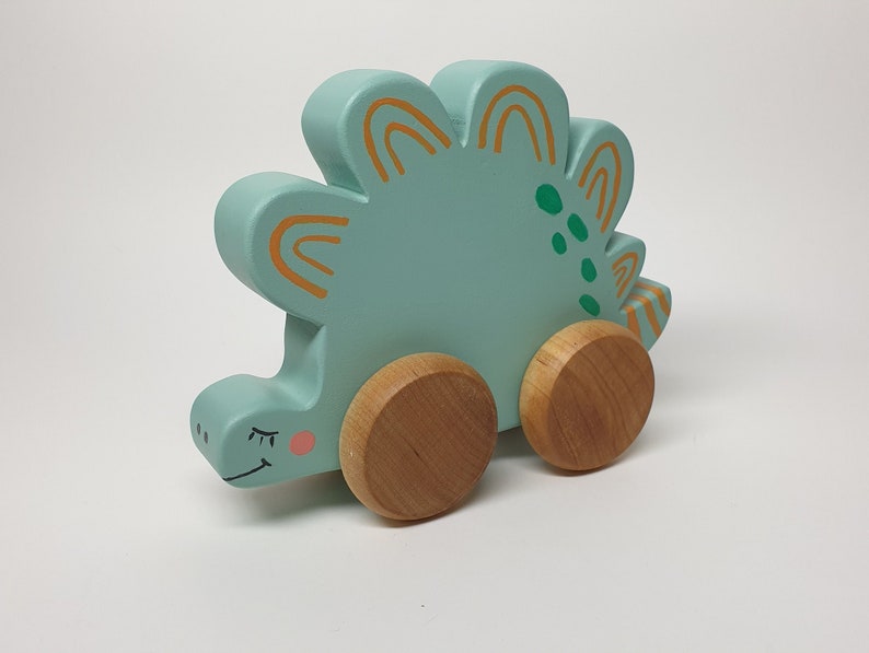 Wooden Dinosaur Toy Vegan Toys Alder Wood Toys Wooden Etsy