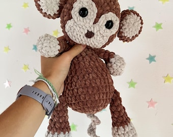 Gehaakte aap knuffel (30 cm): handgemaakte amigurumi-knuffel