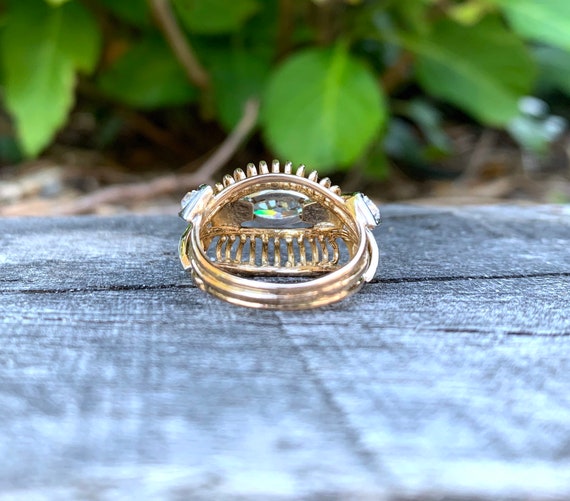 La Polochon" Antique ring in rose gold, platinum … - image 4