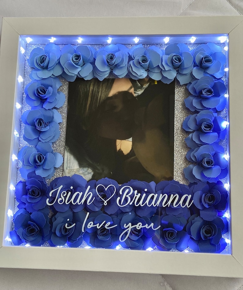 Custom Couples Shadow Box With Lights Custom Shadow Box Gifts for Her