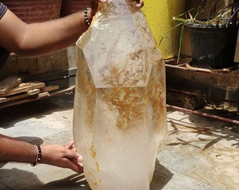 Big Rare Clean Clear Quartz Crystal, Huge Crystal, Large Crystal 49.3kgs