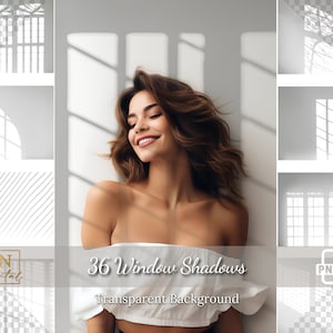 36 Window Shadows Overlay/Clipart Collection • Window Light Canva/Photoshop Overlay • Overlays for any photo editor •Inside Sunlight Shadow