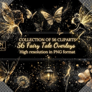 56 superpositions de contes de fées/Collection de cliparts • Graphismes translucides pour des photos fantastiques • Images clipart PNG • Superpositions numériques pour tout logiciel de retouche photo