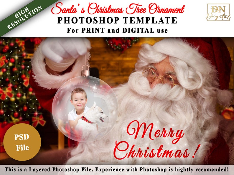 Santa's Christmas Tree Ornament Template Etsy