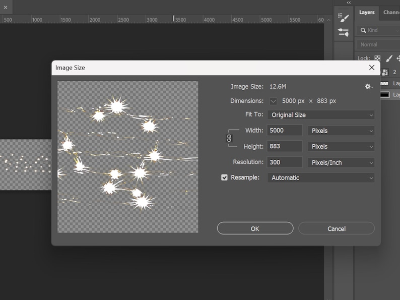 Seamless String Lights Overlays, Digital Christmas Sparkling Fairy