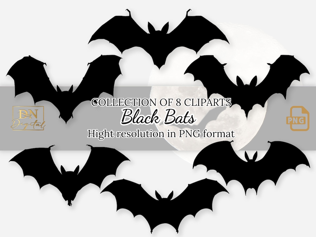 Black Bats Clipart Collection for Spooky Designs • Bat Shadow PNG Photo ...