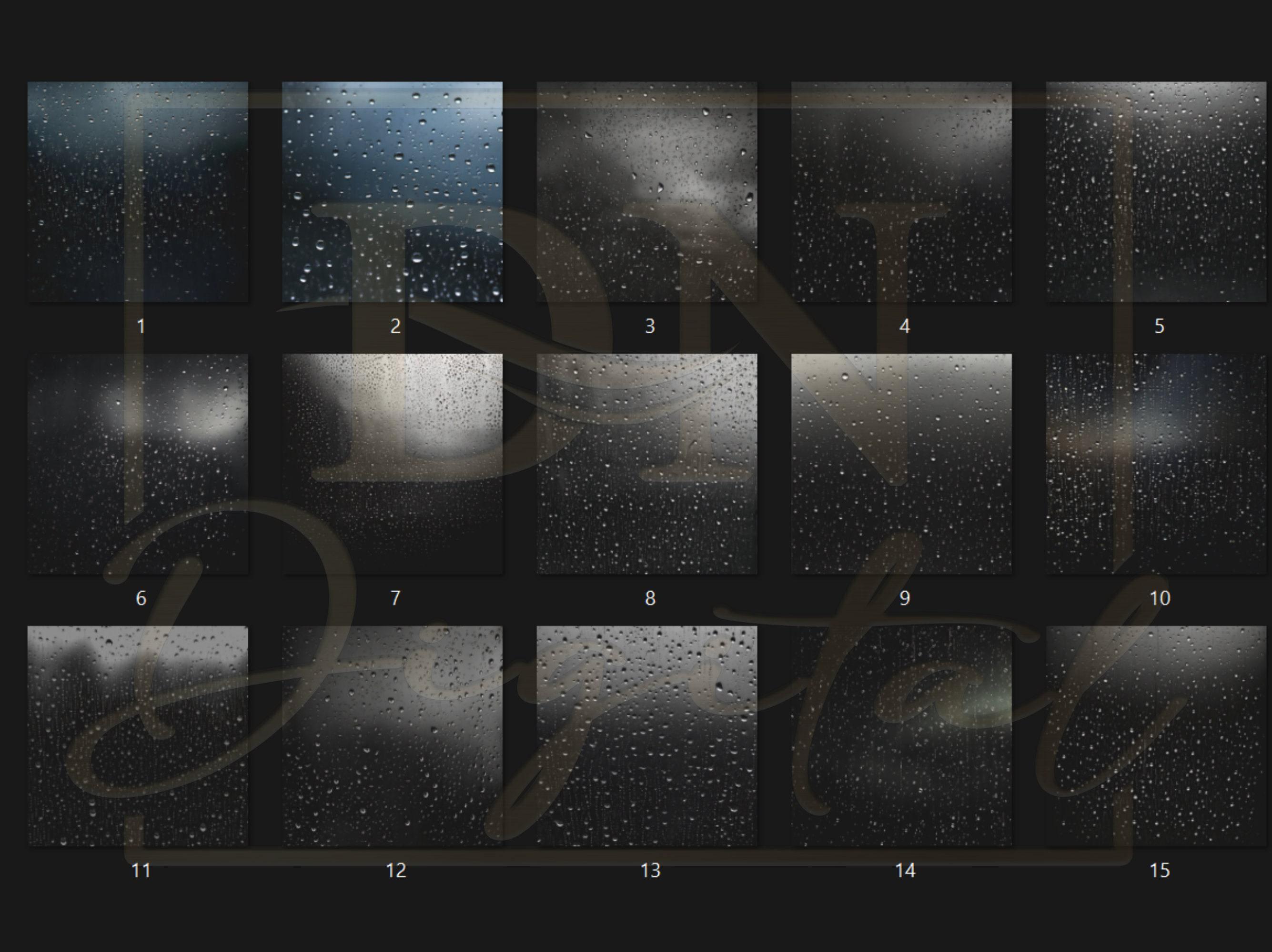 15 Window Raindrops Photo Overlays/clipart •window Droplets Photoshop ...