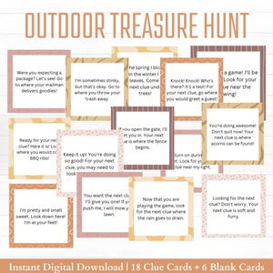 Outdoor Treasure Hunt | Outdoor Activity | Treasure Hunt Clues | Treasure Hunt | Build Your Own | Family Games | Kids Games | Fall Activity