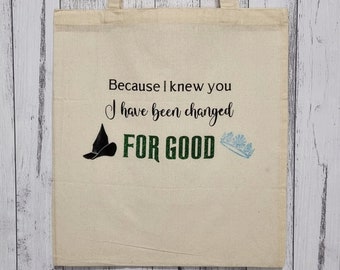 For Good: Wicked Musical-inspired tote bag with hat and crown
