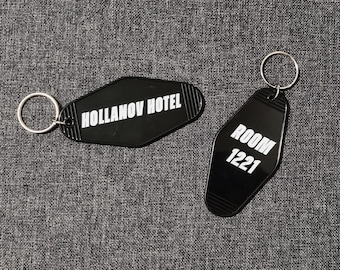Hollanov Hotel keychain | vintage motel keyring