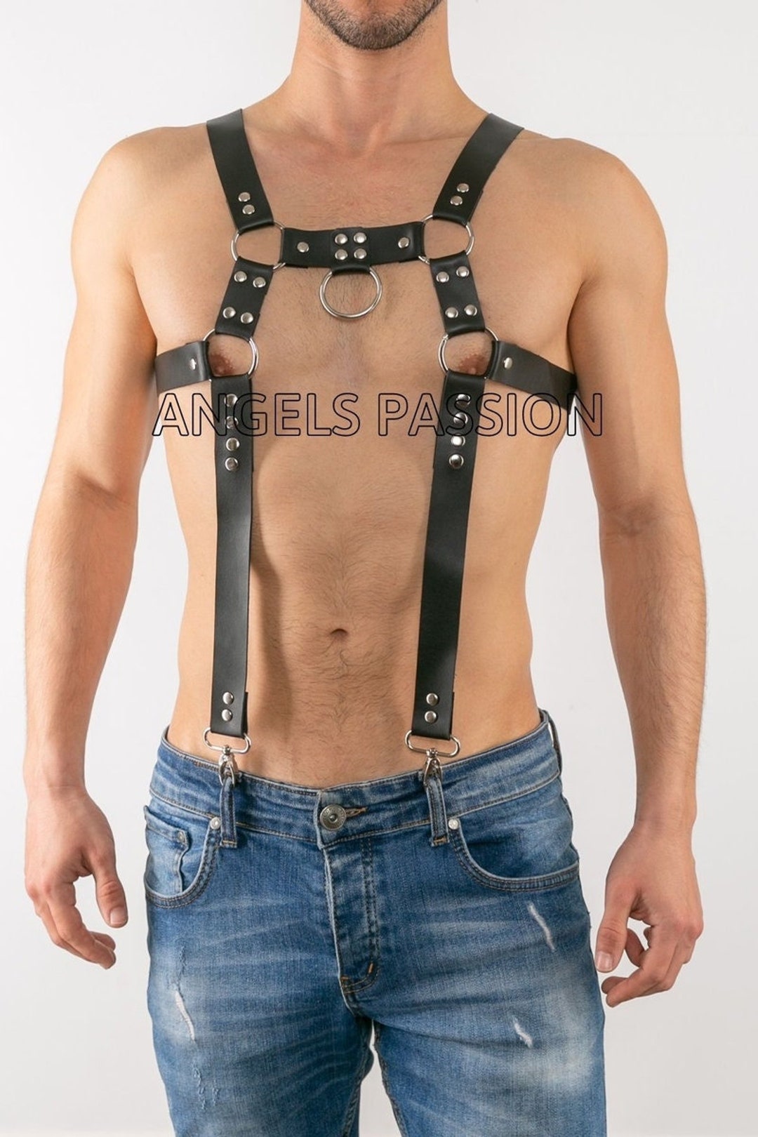 Suspended Leather Men's Harness Chest Harness Men's Etsy