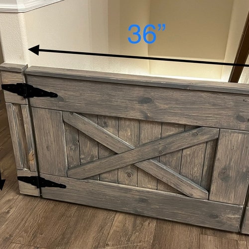 Rustic Dog/ Baby Gate Barn Door Style W/ Side Panels Etsy