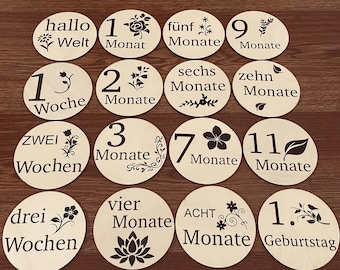 Meilensteine Baby, Baby Karten Meilensteine, Meilensteine, Meilensteine Holz Baby, Meilensteine Holz
