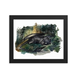 How To Train Your Dragon – Toothless – Sunlit Forest – Original Watercolor Print