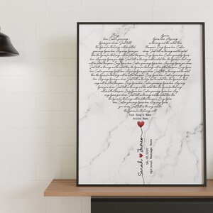 Custom Song Lyrics Wall Art, Wedding Song Lyric Art, Song Lyrics Print, First Dance Anniversary Gift Printable, Gift For Him, Gift For Her