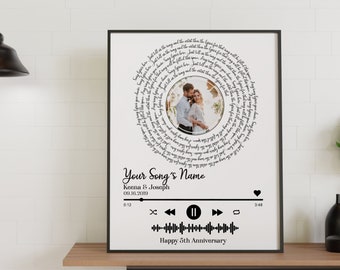 Custom Vinyl Lyrics Print, Personalized Music Poster, Customizable Music Gift, Anniversary Gift, Music Gift, Wedding Song Dance Gift For Mom