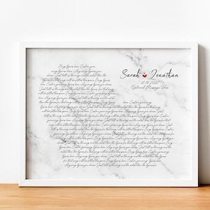 Our First Dance, Custom Song Lyrics, Framed First Dance Print on Canvas, Wedding Gift, Anniversary Gift, Wedding Memory On Printed Canvas