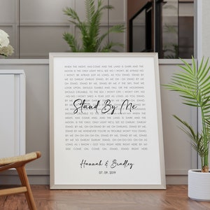 Song Lyrics Wall Art, Custom Wedding Gift, 1st Anniversary Gift For Husband Wife, Father&#39;s Day, Mother&#39;s Day Gift Print Frame Poster Canvas