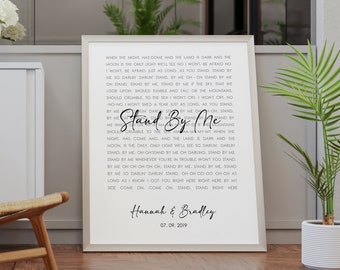 Song Lyrics Wall Art, Custom Wedding Gift, 1st Anniversary Gift For Husband Wife, Father's Day, Mother's Day Gift Print Frame Poster Canvas