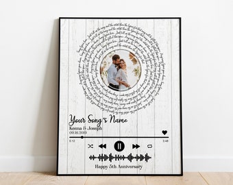 Custom Song Lyrics Vinyl Art: Personalized Music Gift Poster