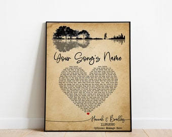 Benutzerdefinierte Songtexte Druck, Songtexte Wandkunst, personalisiertes Geschenk, Hochzeit Songtexte Kunst, erster Tanz Lied Druck, Geburtstagsgeschenk für Mama